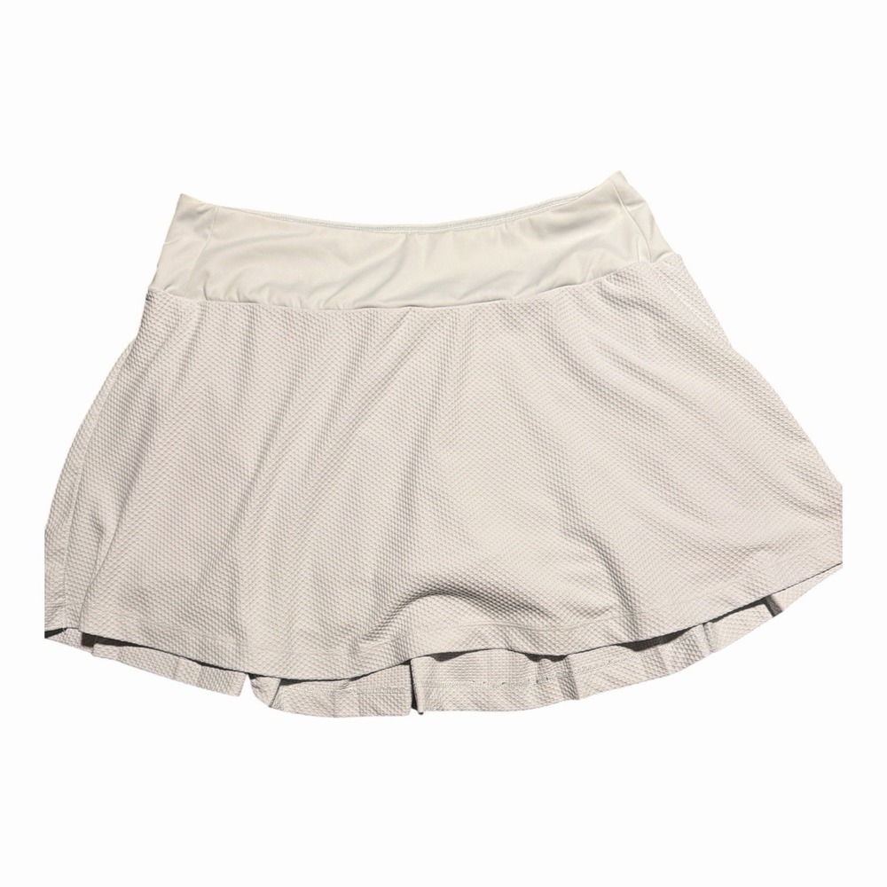 CALIA Women's Honeycomb Pleat Back Golf Skort Very Light Gray  XXL Pickelball
